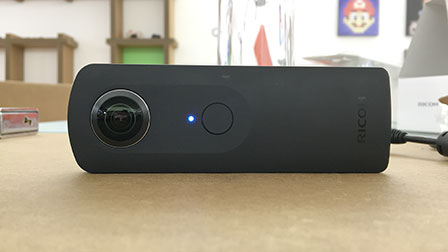 Attache Sangle Pour Ricoh Theta S - Dragonne Grise De Fixation