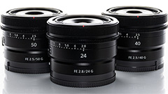 Da Sony tre nuovi obiettivi a focale fissa per Full Frame compatte