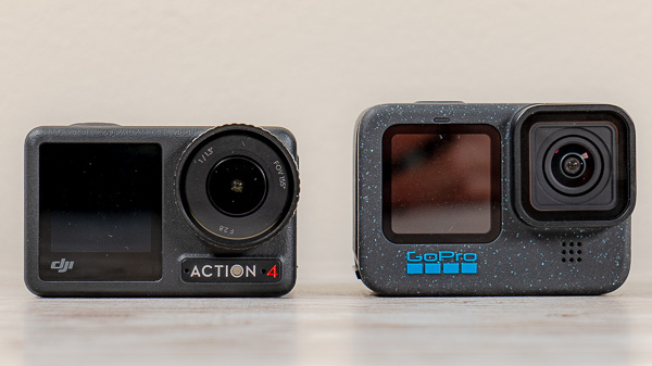 DJI Osmo Action 4 vs. GoPro 12 Hero Black. action camera top a confronto