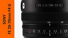 Sony FE 24-50mm F2.8 G, luminoso ma compatto 
