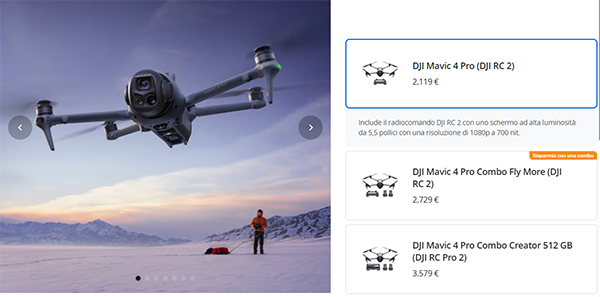 DJI Mavic 4 Pro - Recensione drone gimbal infinity 360