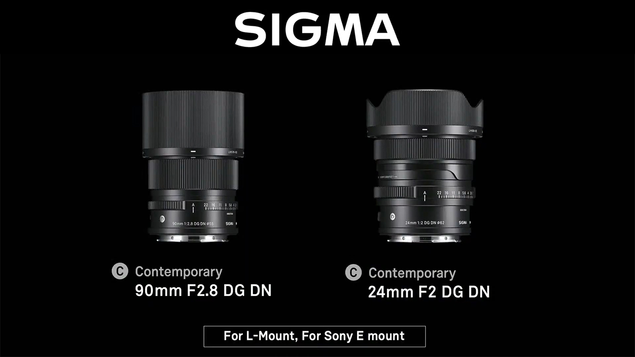 Nuovi Sigma Contemporary 90 mm F2.8 DG DN e 24 mm F2 DG DN: fissi, compatti e di qualità
