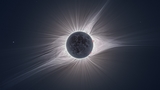 Una fotografia dell'Eclissi Solare con la Luna che è protagonista