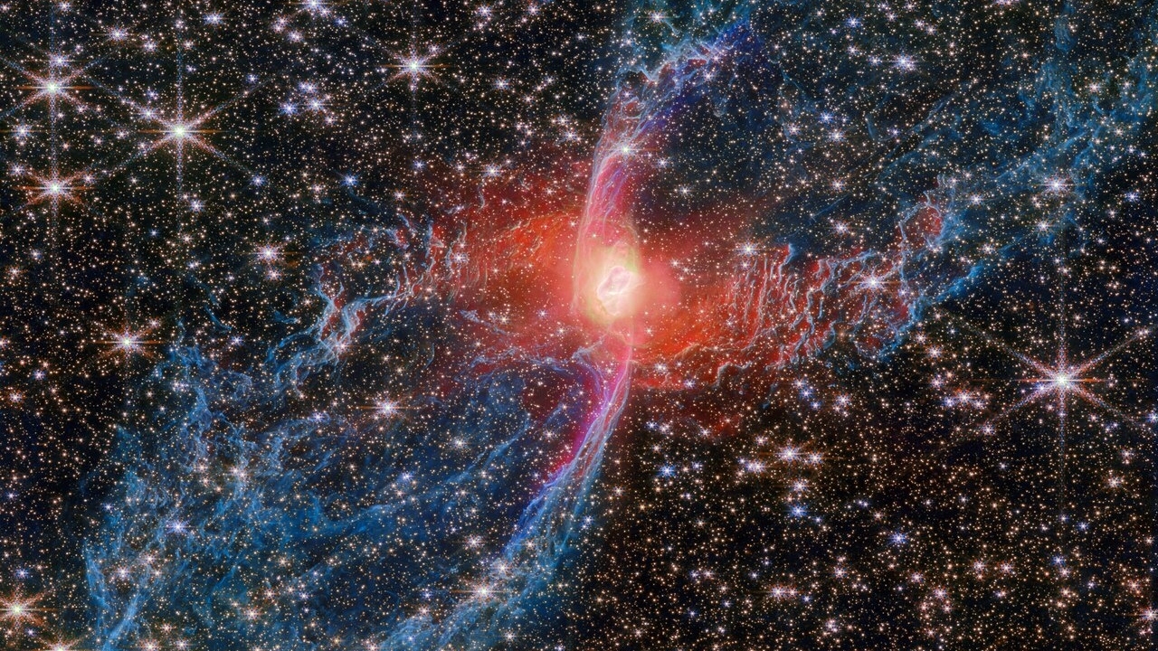 Il telescopio spaziale James Webb ha catturato una bellissima immagine della Nebulosa del Ragno Rosso