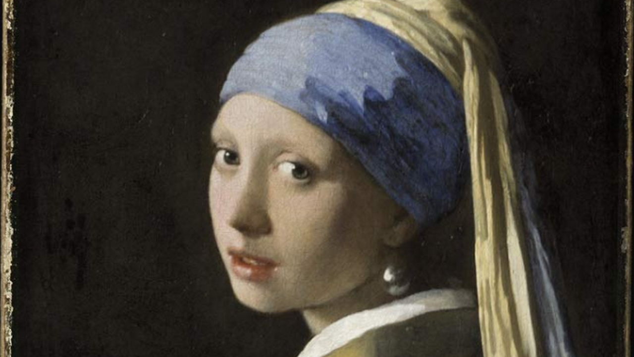 La ragazza con l'orecchino di perla di Vermeer fotografata in alta