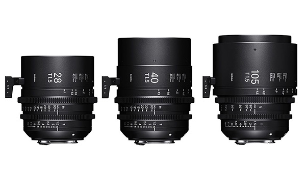 Sigma promette tre nuove lenti T1,5 per il cinema, con focali 28mm, 40mm e 105mm