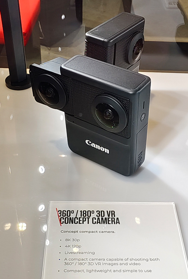 Canon concept camera VR 180 e 360