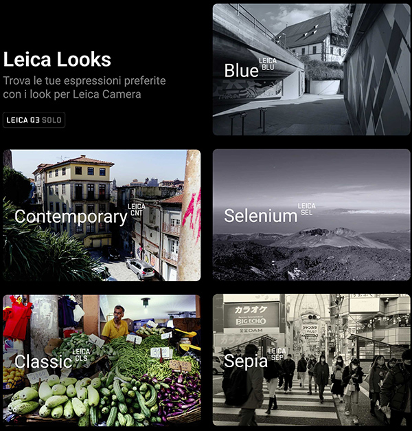Leica Q3 compatta full frame Leica Looks