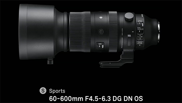 nuovo obiettivo telezoom 10x Sigma 60-600mm F4.5-6.3 DG DN OS specs